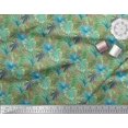 thumbnail image 3 of Soimoi Polyester Crepe Fabric Tropical Leaves Printed Fabric 1 Yard 52 Inch Wide, 3 of 5