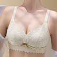thumbnail image 2 of Timegard Wireless Bras for Women Lace Bowtie Full Coverage Adjustable Strap Comfortable Everyday Bras, 2 of 4