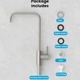 thumbnail image 4 of APPASO Brushed Nickel Drinking Water Filter Faucet, 304 Stainless Steel Single Handle Kitchen Sink Faucet for Reverse Osmosis and Filtration Systems, 1/2" Connector, 4 of 18