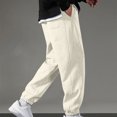 thumbnail image 4 of Pisexur Men's Jogging Pants Solid Color Straight Leg Sweatpants Elastic Waist Drawstring Athletic Pants for Men Casual Pants Elastic Bottom Plus Size Sweatpants with Pockets S-5XL, 4 of 4