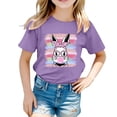 thumbnail image 1 of XDZJLR T-Shirts Filles Enfants Pâques Graphique Coupe Ample Décontractée Manches Courtes Col Rond pour Garçons Vêtements 2-3 Ans, 1 of 4