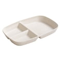 thumbnail image 1 of yulier Assiette Compartimentée en Plastique, Assiette Incassable en Paille de Blé à 3 Compartiments, Assiette de Souper Légère Réutilisable, Compatible Micro-Ondes et Lave-Vaisselle, 1 of 7