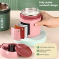 thumbnail image 4 of JUNWELL Vacuum-Insulated Food Jar with Spoon 16.2 Oz Food Thermos Hot Food Flasks Vacuum Insulated Lunch Thermos Leakproof Food Jar Portable Thermal Soup Bowl for Lunch Soup Kids School, 4 of 10