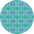 thumbnail image 1 of Ahgly Company Tapis d'Intérieur Lavable en Machine Carré Turquoise Bleu Vif, 3 Pieds Carré, 1 of 7