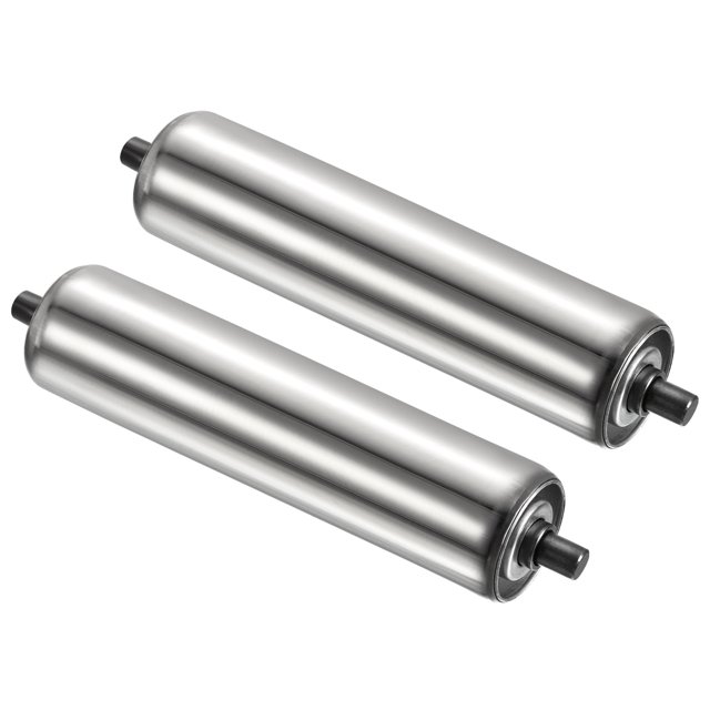 Unique Bargains Transmetteur à Gravité en Acier Inoxydable 2'x10 Pieds à Rouleau, Extrémité Galvanisée, Lot de 2