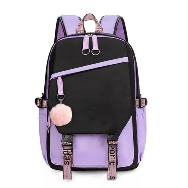 AIGIA School Bookbag with USB Charging Port Backpack Laptop Travel Shoulder School Book Bag Rucksack