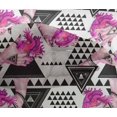 thumbnail image 4 of oneOone Viscose Chiffon Pink Fabric Triangle Geometric Sewing Craft Projects Fabric Prints By Yard 42 Inch Wide, 4 of 4
