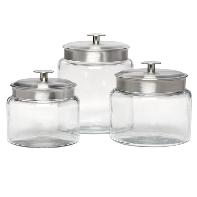 Anchor Hocking 3Pk Montana Jars W/Stainless Steel Lids