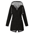 thumbnail image 1 of CEHVOM Manteau Décontracté Uni pour Femme, Extérieur, Grande Taille, à Capuche, Coupe-Vent, Ample, 1 of 4