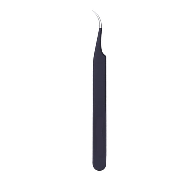 Decodeary Nail Tweezers Stainless Steel High Precision Angle Head Manicure Sticker Tools Anti Slip Handle Convenient Lash Supplies Angle Head