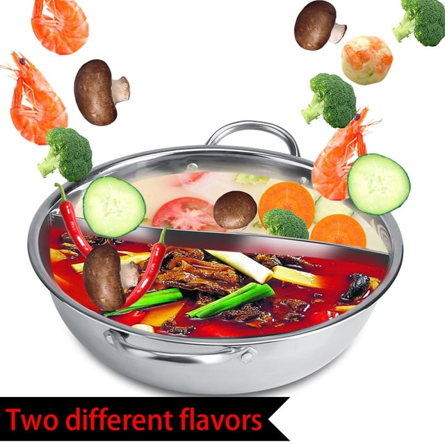 Two-flavor Hot Pot, Hot Pot, Thicken Lightweight Portable For Kitchen Induction Cooker