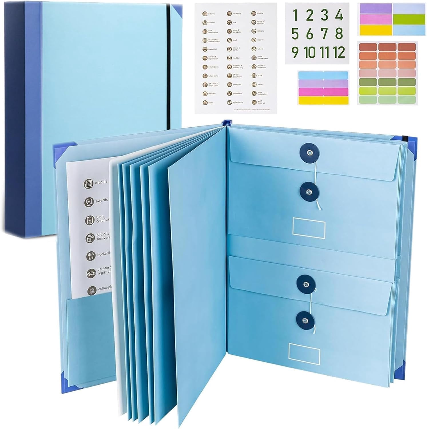 Document Organizer, If I Die Binder - Veleron Life Organizer for Important Papers, Emergency Binder, Birth Certificates, Social Security Cards, Passports, Photos, and Letters