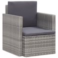 thumbnail image 1 of vidaXL Chaise de Jardin avec Coussins en Rotin Gris, 1 of 4