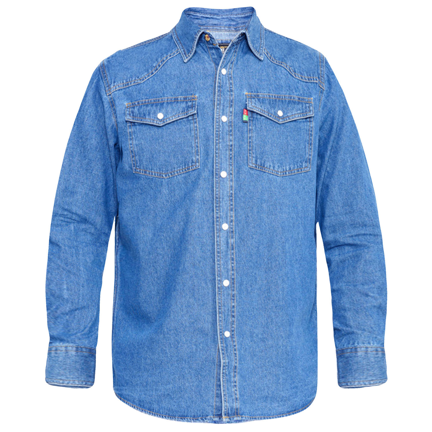 Duke Chemise en Denim Western pour Hommes D555