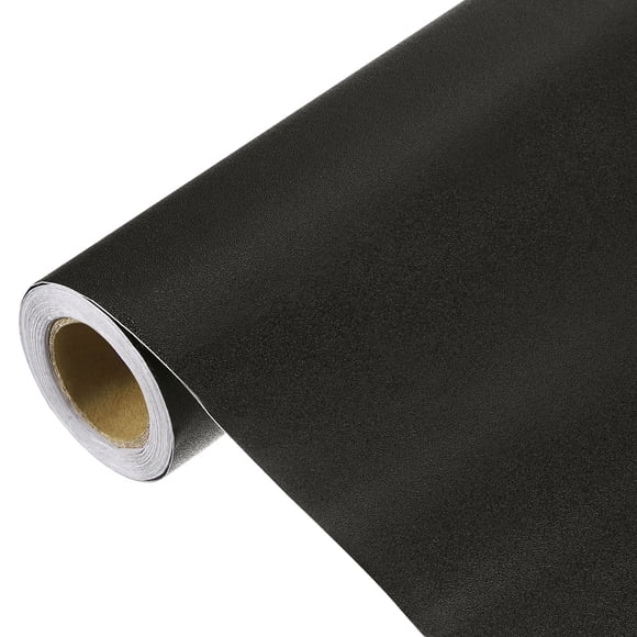 Uxcell Wallpaper Peel and Stick Wallpaper Contact Paper Solid Color Vinyl Self-Adhesive Wall Paper Decorative Black 118" x 15.7"