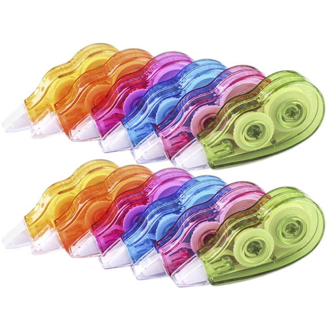 12Pcs White Out Tapes Compact Design for Office Work and Study Instant Coverage PP Material