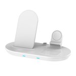 Wireless Charging Stand,Fast Wireless Charger Three in One Wireless Charger with Multifunctional 15W Fast Charging and Multiple Interface Charging Detachable Storage for Wireless Charging
