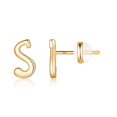 thumbnail image 1 of CHOK Sterling Silver Stud Earrings  14K Gold, 1 of 6