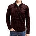 thumbnail image 2 of KIHOUT Chandails Molletonnés de Printemps et d'Hiver pour Hommes, Chandails Molletonnés Unis à Col Roulé à Fermeture Éclair à Manches Longues pour l'Extérieur, Hauts de Base T-, Taille P-2TG, 2 of 6