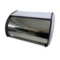 thumbnail image 4 of Tnarru Bread Bin with Roll Lid Metal Bread Box Rustic Multipurpose for Kitchen Counter Bread Keeper for Home Baked Goods Coffee Shop White, 4 of 8