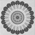 thumbnail image 1 of Ahgly Company Tapis d'Intérieur Lavable en Machine Carré Gris Fumé, 6 Pieds Carré, 1 of 7