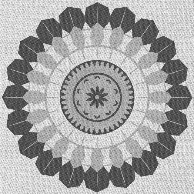 Ahgly Company Tapis d'Intérieur Lavable en Machine Carré Gris Fumé, 6 Pieds Carré