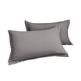 thumbnail image 2 of Birdeem Soft Washed Cotton Pillowcases, Solid Color 2 Pack Set, Queen Size Standard Fit, Breathable and Easy Care, Modern Bedroom Upgrade for Enhanced Comfort, 2 of 9