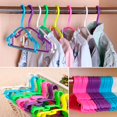 thumbnail image 2 of JUNWELL ✪ Non Slip Plastic Kids Plastic Coat Hangers Child Baby Clothes Stands Multi Color, 2 of 11