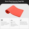 thumbnail image 2 of BalanceFrom GoCloud Tapis de Yoga Extra Épais 71x24 Pouces Mousse Haute Densité 1-Inch, Rouge, 2 of 10