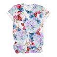 thumbnail image 4 of Pisexur Womens Hauts d'Été Décontractés à Col Rond T-Shirt à Manches Courtes Hauts Mode Floral Bohème Coupe Ample Blouse Basique Hauts, 4 of 5