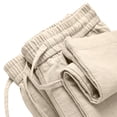 thumbnail image 3 of Tnhcen Women's Essential Drawstring Elastic Waist Loose Straight Leg Pants - 9 Inch Cuff Basic Casual Trousers for Spring/Fall M-5XL Relaxed Fit Style Easy Care, 3 of 5