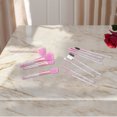 thumbnail image 4 of Unique Bargains 12 Pcs Bucket Makeup Brush Set for Bathroom Rose Red Plastic Handle Nylon Hair, 4 of 5