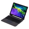 thumbnail image 1 of Tignapoo Étui Clavier Bluetooth T207D pour iPad Pro 11 et iPad Air 4 avec Conception Détachable, Pavé Tactile, Fente pour Crayon en TPU, Touches Rétroéclairées, Compatible avec iOS, Couleur Noire, Batterie 450 mAh, Comprend, 1 of 6