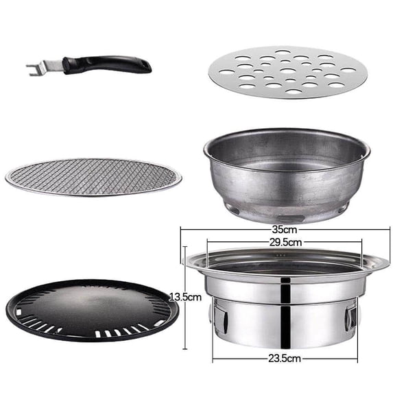 Korean Charcoal Barbecue Grill Portable Charcoal Stove korean bbq japanese Without Stove Frame