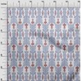 thumbnail image 2 of oneOone Tissu Polyester Lycra Imprimé Tourbillon & Paisley Ikat au Mètre 56 Pouces de Large, 2 of 4