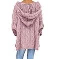 thumbnail image 3 of EGNMCR Cardigans pour Femmes, Pulls pour Femmes Mode Ample Grande Taille Couleur Capuche Manches Longues Hauts Chandail Femmes, 3 of 7