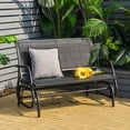 thumbnail image 3 of Gymax Patio Swing Glider Bench Loveseat Rocking Chair Backyard Poolside Black, 3 of 10
