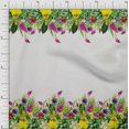 thumbnail image 1 of oneOone Georgette Viscose Fabric Leaves & Flower Panel Decor Fabric Printed BTY 42 Inch Wide, 1 of 3