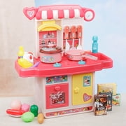 karymi Children's Homemaking Simulation Kitchen Toy Set Baby Girl's Cooking Small Kitchen and Sound Effects Kitchen Appliances Christmas Gifts Kids Christmas Gifts Party Favors