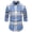 Blue, variant on DDAPJ pyju Mens Slim Fit Plaid Shirts Clearance Sales,Wrinkle-Free Long Sleeve Dress Shirt Slim Fit Casual Button Down Flannel Shirts Western Cowboy Checkered Work Shirt