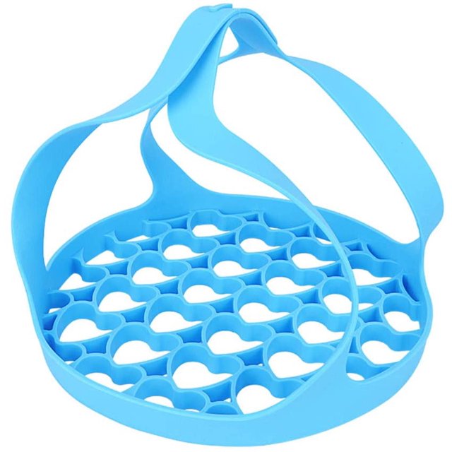 Pressure Cooker Sling,Silicone Sling Lifter Accessories, Anti-scalding Bakeware Lifter Steamer Rack for 6 Qt/8 Qt Instant Pot, Multi-function Cooker - Blue