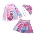 thumbnail image 1 of Baby/Toddler Girls Mermaid Swimsuit Rashguard Set Long Sleeve UPF 50+ ,CM25-8BT Size 3T, 1 of 5