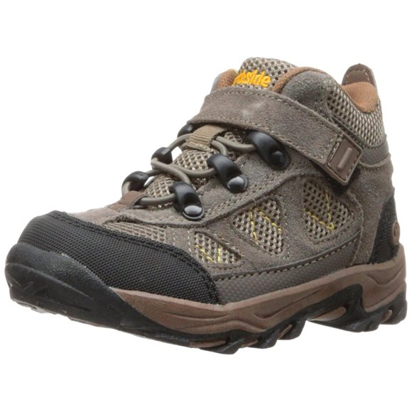 Northside Caldera Junior Hiking Boot, Stone/Yellow, 3 M US Little Kid