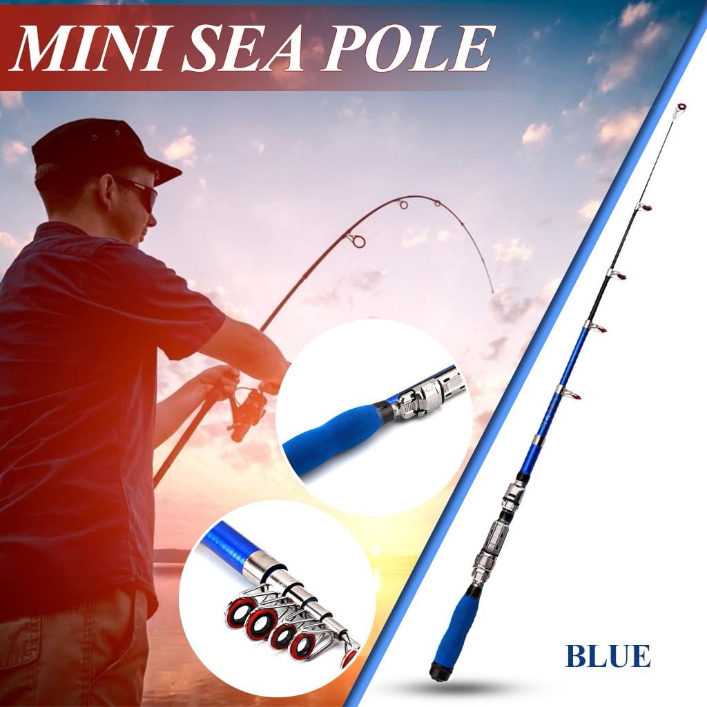 Dvkptbk Mini Telescopic Rod Mini Small Sea Rod-Short Fishing Rod Fishing Gear Pocket Fishing Rod Fishing