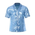 thumbnail image 3 of Miaeowve Mens Shiny Sheer Top PVC Leather Wet Look Glossy T-Shirt for Halloween Beach Pool Rave Party Light Blue S, 3 of 7