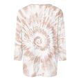 thumbnail image 4 of RXIRUCGD T-shirt Mode Imprimé Col Rond Manches 3/4 pour Femme, Kaki, Taille: m, 4 of 5