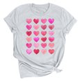 thumbnail image 1 of Meichang T-Shirts Cœur d'Amour pour Femmes T-Shirts de la Saint-Valentin Imprimé Cœur Manches Courtes Hauts Mignons Col Rond Cadeaux de la Saint-Valentin pour Femmes, 1 of 2