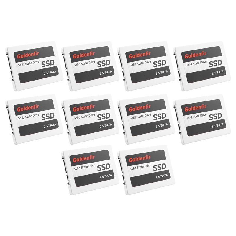 10X Goldenfir SSD 120GB SSD 2.5 Hard Drive Disk Disc Solid State Disks 2.5Inch Internal SSD,10 x 2.5inch Hard Drive Disk Disc,White