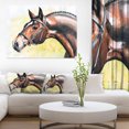 thumbnail image 1 of Portrait de Cheval Brun - Impression d'Art Abstrait sur Toile, 1 of 3
