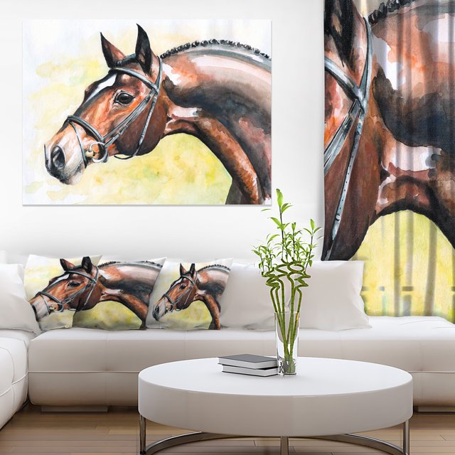 Portrait de Cheval Brun - Impression d'Art Abstrait sur Toile